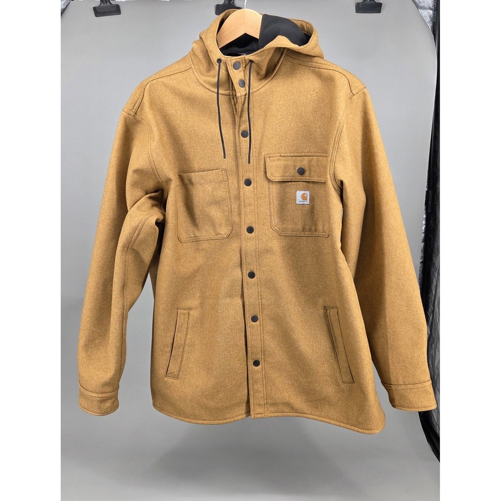 Carhartt Rain Defender Hooded Jacket Mens XL Brown Relaxed Fit Workwear Gorpcore